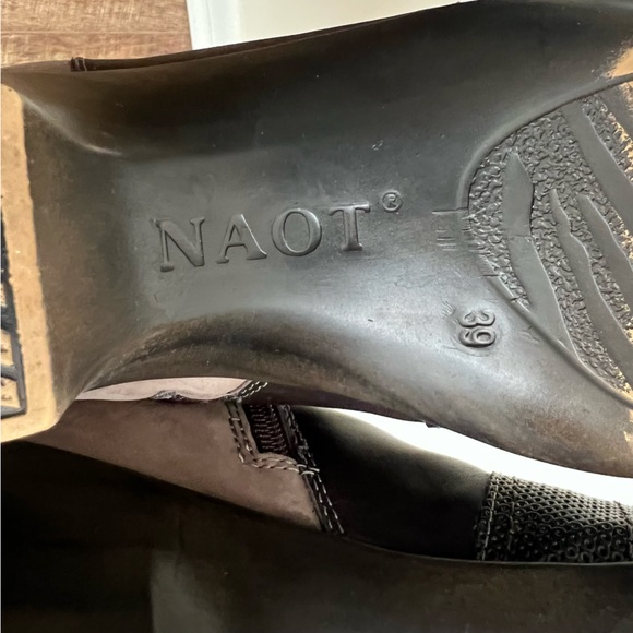 Naot Paradise Brown Suede & Leather Mid-Calf Boot, Size 8 US // 39 EU - Picture 6 of 16